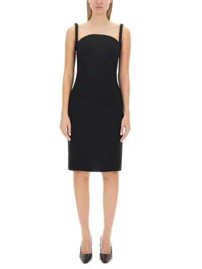 VERSACE VERSACE ROLLED MIDI DRESS