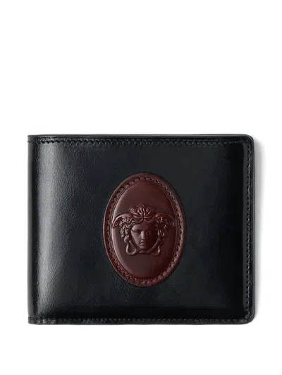 Versace Roomy Leather Wallet In Pattern