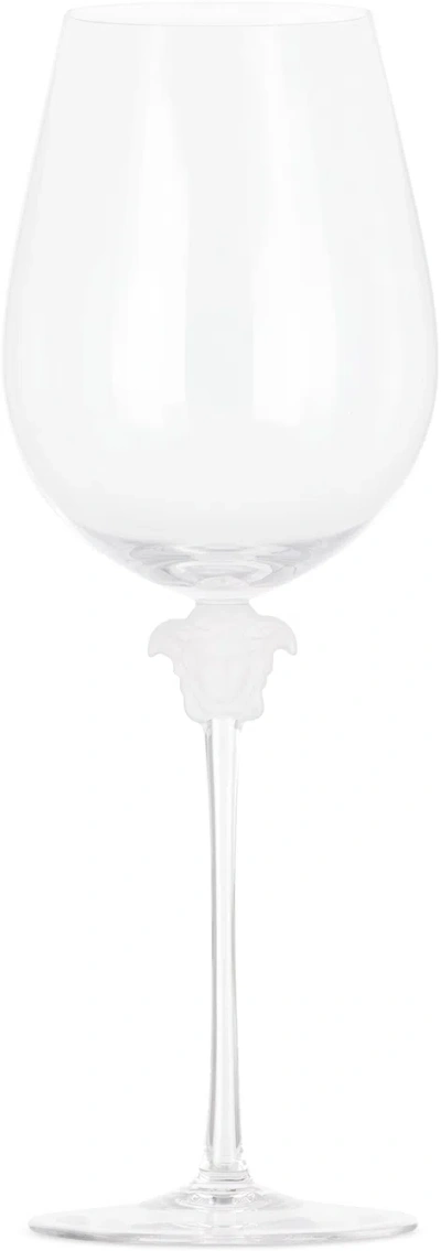 Versace Rosenthal Medusa Lumière Red Wine Glass In Medusa Lumiere D'or