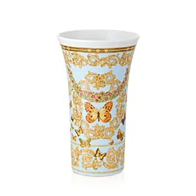 Versace Rosenthal Meets  Butterfly Garden Vase, 10 In Multi