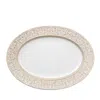 Versace Rosenthal Meets  Medusa Gala Oval Platter In White/gold