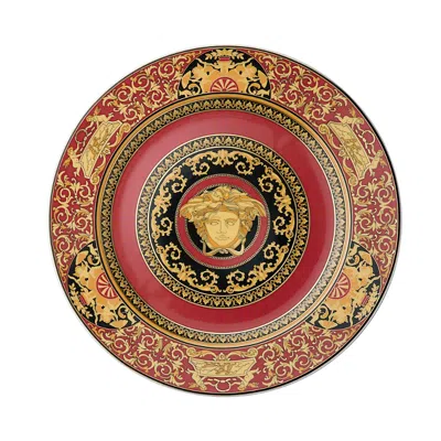 Versace Rosenthal Meets  Medusa Red Service Plate, 12 In Multi