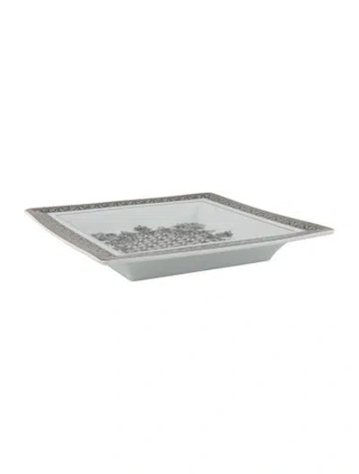 Pre-owned Versace Rosenthal Meets  Square Catchall Tray In White