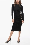 Versace Black Dua Lipa Edition Midi Dress
