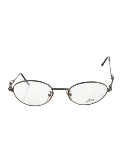 Pre-owned Versace Round Eyeglasses In Neutral