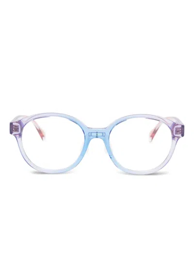 Versace Kids' Round-frame Glasses In Blue