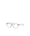 Versace Round-frame Glasses In Blue