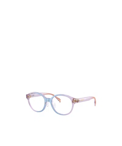 Versace Round-frame Glasses In Blue