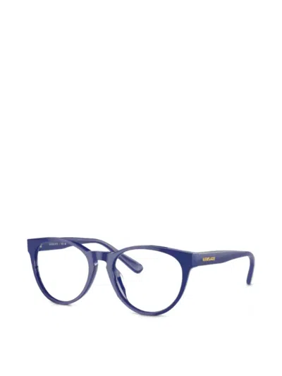 Versace Kids' Round Frame Glasses In Blue