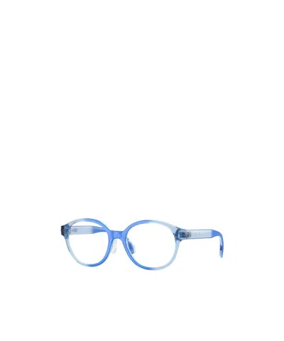 Versace Round-frame Glasses In Burgundy