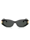 Versace Round-frame Sunglasses In Black