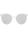 Versace Sonnenbrille Mit Rundem Gestell In White