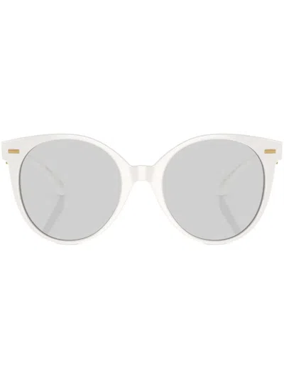 Versace Sonnenbrille Mit Rundem Gestell In White