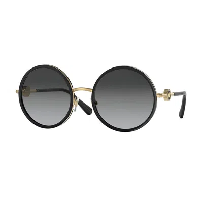 Versace Round Full Rim, With A Black Frame And Grey Gradient Lens.