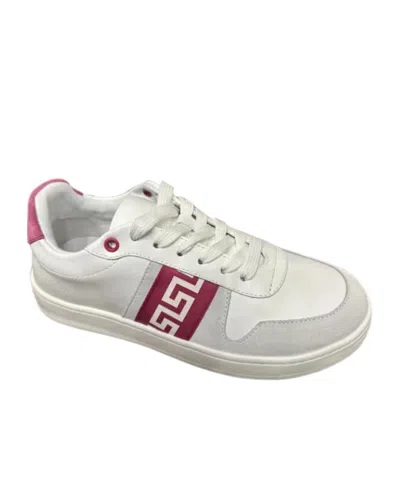 Versace Round Head Lacing Low-cut Casual Shoes In White