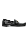 Versace Medusa-plaque Loafers In Black