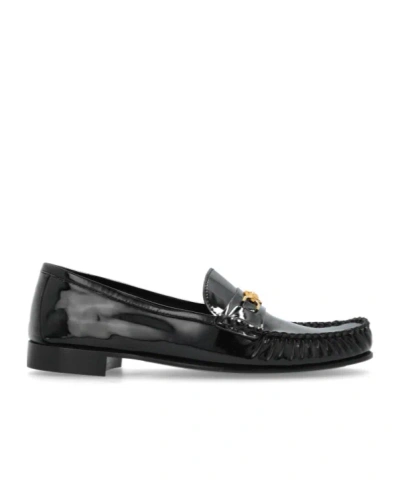 Versace Medusa-plaque Loafers In Black