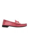 Versace Round Head Loafer Shoes In Pink