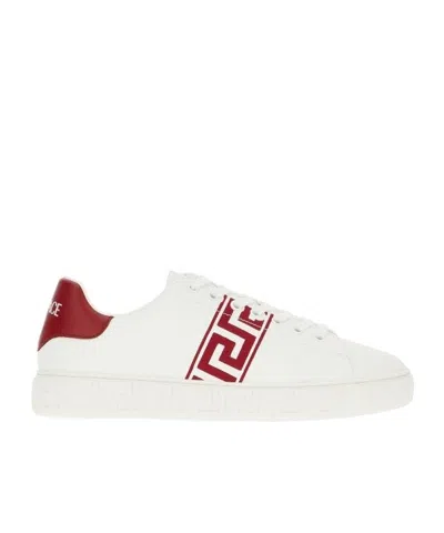 Versace Round Head Low-cut Casual Shoes In White