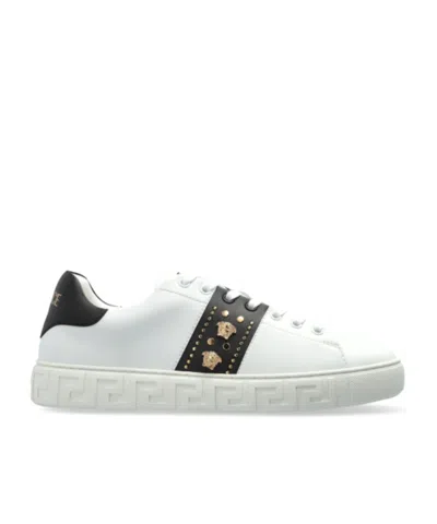 Versace Round Head Low-cut Casual Shoes In White