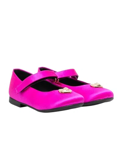 Versace Round-headed Flat-soled Sports Shoes In Pink