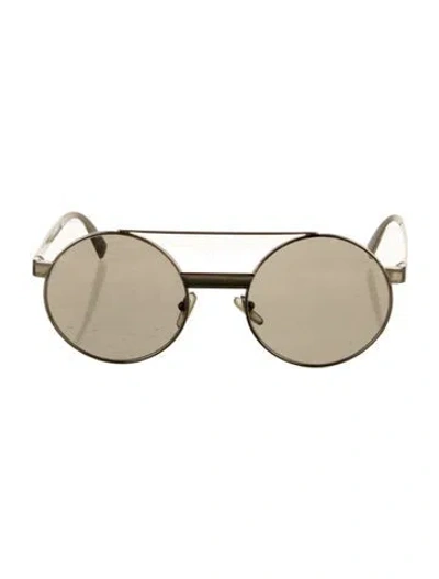 Pre-owned Versace Round Mirrored Sunglasses