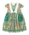 Versace Printed Tulle Dress In Green