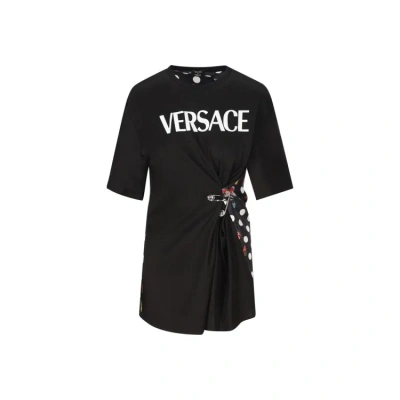 Versace Round Neck T-shirt In Black