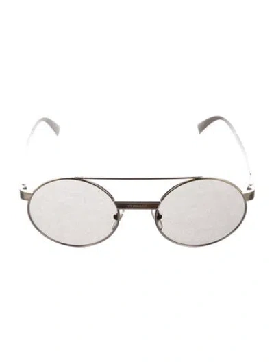 Pre-owned Versace Round Tinted Sunglasses In Gold