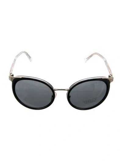 Pre-owned Versace Round Tinted Sunglasses In Multi