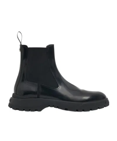 Versace Round Toe Ankle Boots