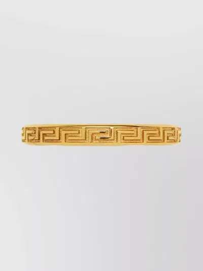 VERSACE ROUNDED EDGES GOLD LA GRECA RING