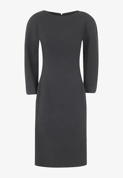 Versace Rounded Knee-length Dress In Black