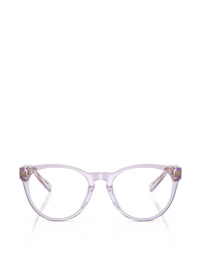 Versace Round-frame Glasses In Green