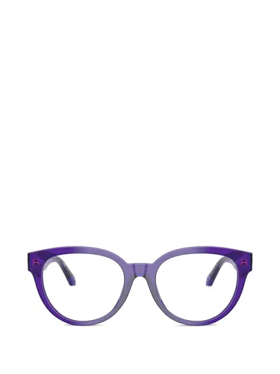 Versace Round-frame Glasses In Purple