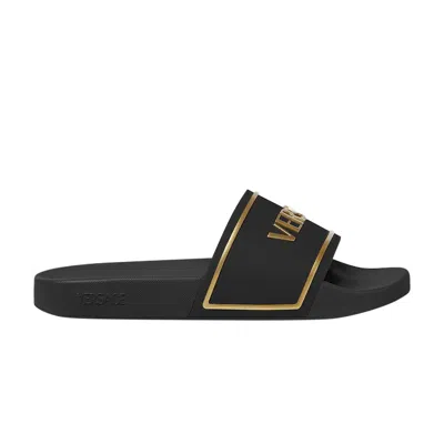 Pre-owned Versace Rubber Slider 'black' | Men's Size 43
