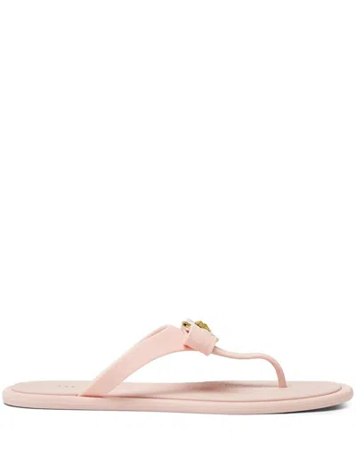Versace Rubber Slides In Dusty Rose
