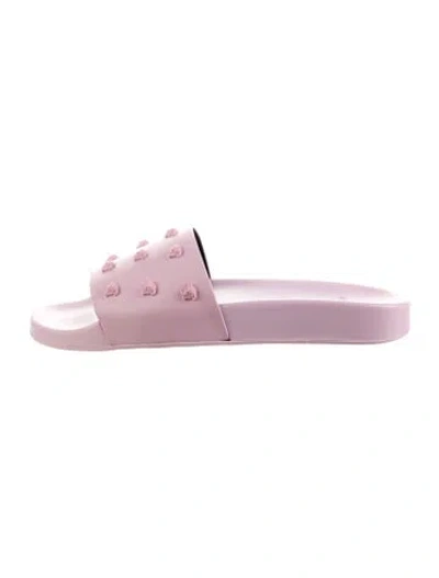 Pre-owned Versace Rubber Slides In Pink
