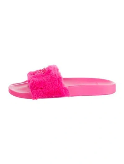 Pre-owned Versace Rubber Slides In Pink