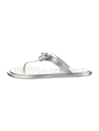 Pre-owned Versace Rubber T-strap Sandals