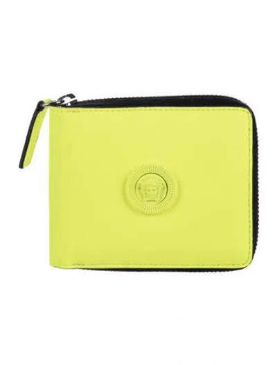 Pre-owned Versace Rubber Wallet In Yellow