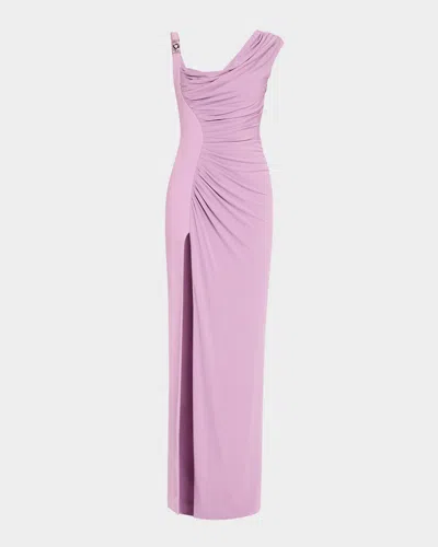 VERSACE RUCHED JERSEY GOWN