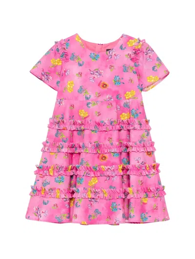 Versace Babies' Ruffled Dress In Pink