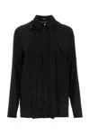 Versace Elegant Crepe Shirt For Women In Black