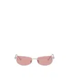 Versace Pink Runway Sunglasses In Silver