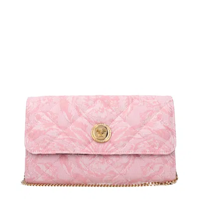 Versace Women's Fabric Pink Pochette
