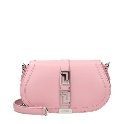 Versace Women's Shoulder Bags Pink Leather In -, -