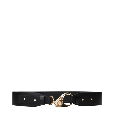 VERSACE VERSACE WOMEN'S BLACK LEATHER BELT