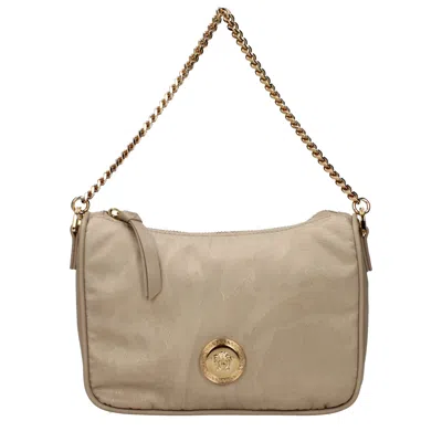 Versace Women's Hobo Handbag Beige/sand Fabric
