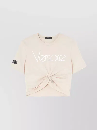Versace Safety Pin 1978 Re-edition Logo T-shirt In White